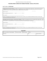 Pre-employment Correction Training Program - School Application - New York, Page 5