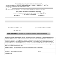Real Estate Commission Firm Application - New Hampshire, Page 2