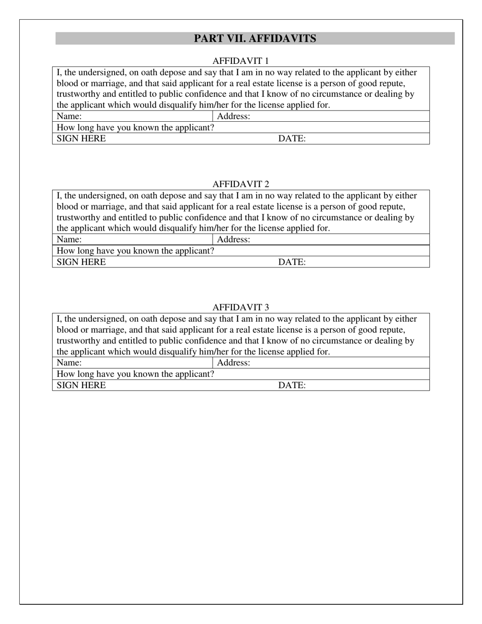 Real Estate Salesperson Application Form - New Hampshire, Page 4