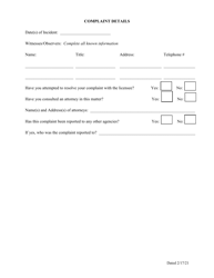 Complaint Form - New Hampshire, Page 2