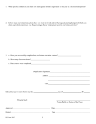Equivalent Experience Form to One Year&#039;s Service as a Licensed Salesperson - New Hampshire, Page 2