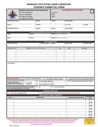 Form NSP750 Evidence Submittal Form - Nebraska