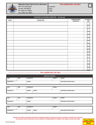 Form NSP750 Evidence Submittal Form - Nebraska, Page 2