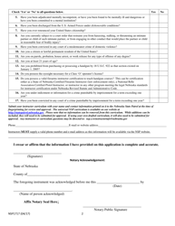 Form NSP1717 Concealed Handgun Permit Instructor Application Form - Nebraska, Page 2