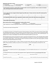 Client Questionnaire Form (For Nevada Organizations, Including Small Businesses, Etc.) - Nevada, Page 2