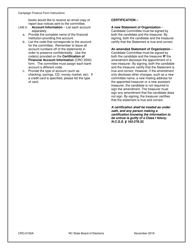 Instructions for Form CRO-2100A Statement of Organization - Candidate Committee - North Carolina, Page 2