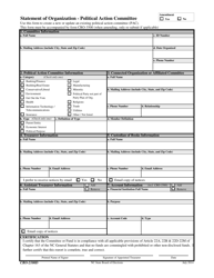 Document preview: Form CRO-2100D Statement of Organization - Political Action Committee - North Carolina
