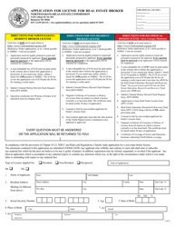 Form SFN12159 Application for License for Real Estate Broker - North Dakota