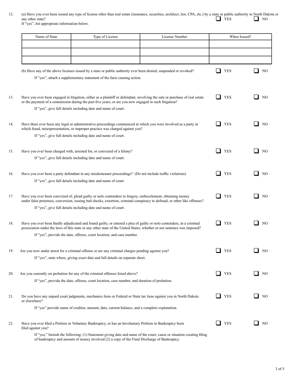 Form SFN12163 Download Printable PDF or Fill Online Application for