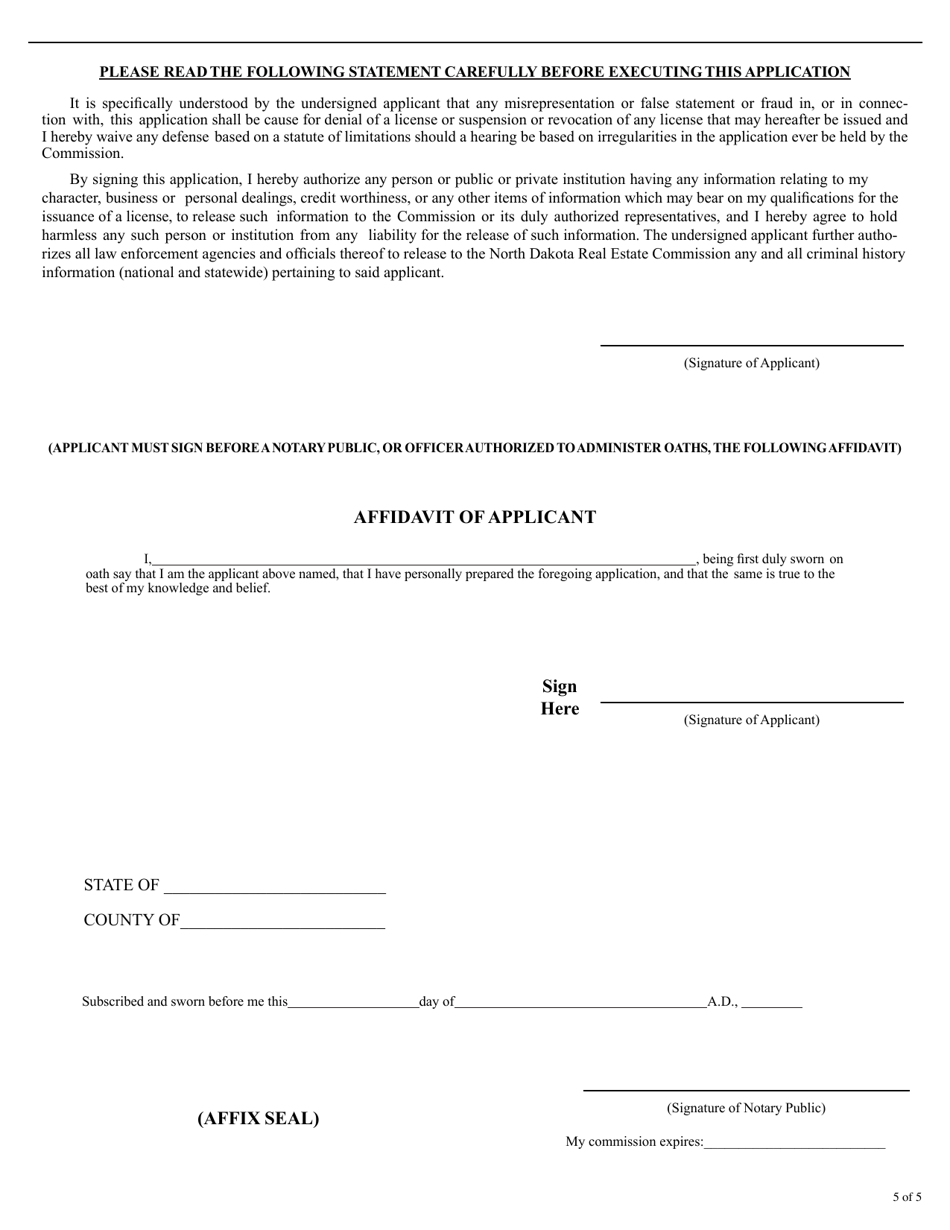 Form SFN12163 Download Printable PDF or Fill Online Application for