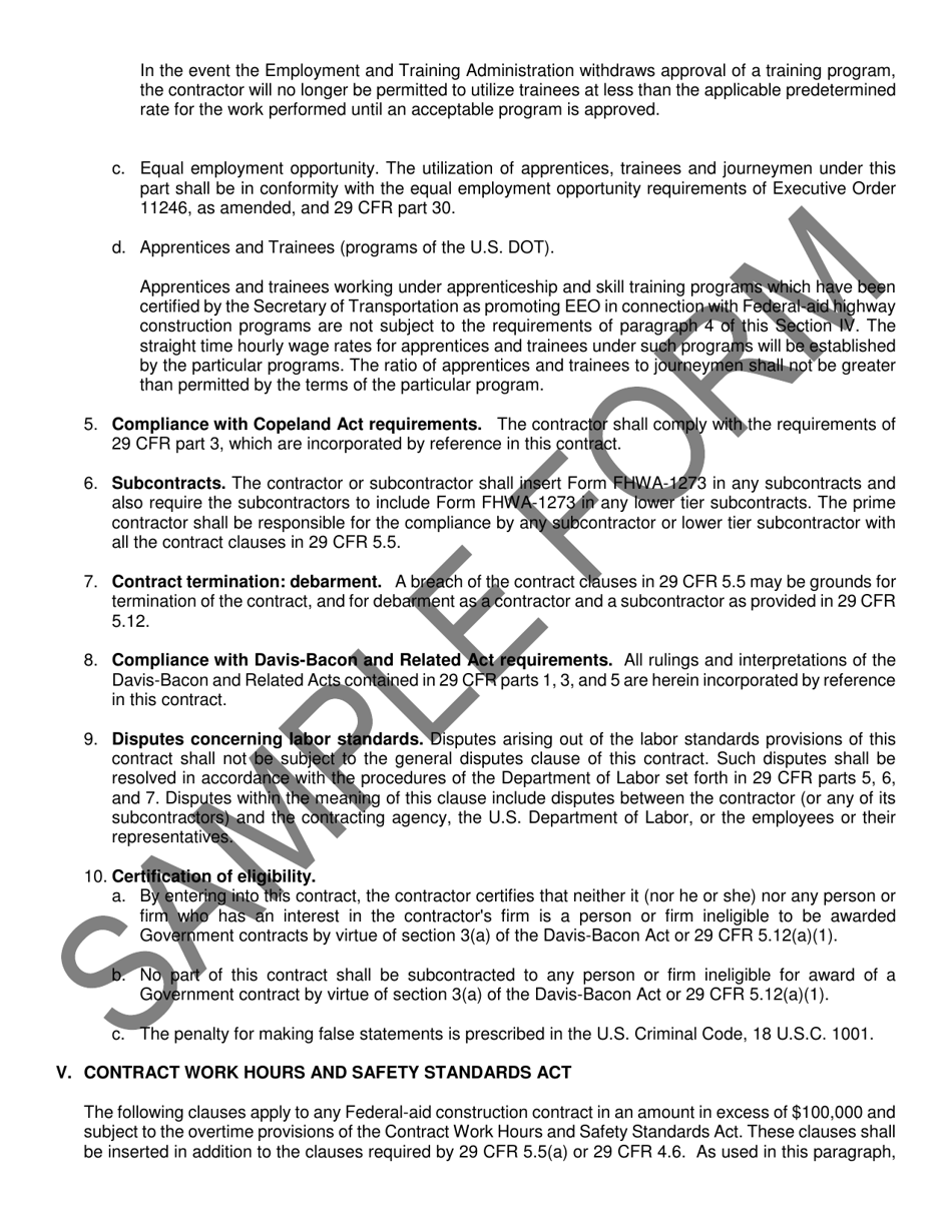 Contract and Bond Form (Federal) - Sample - Nevada, Page 12