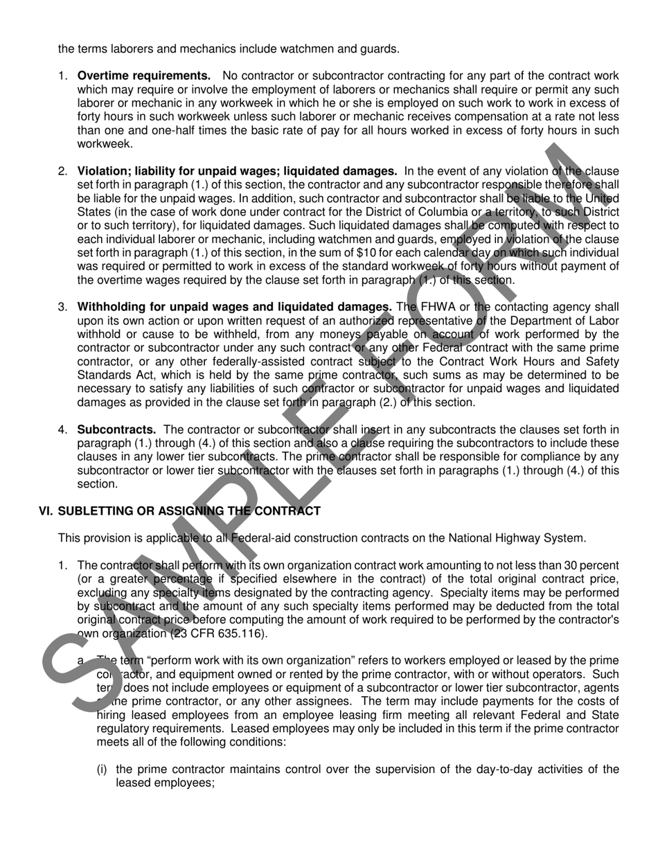 Contract and Bond Form (Federal) - Sample - Nevada, Page 13