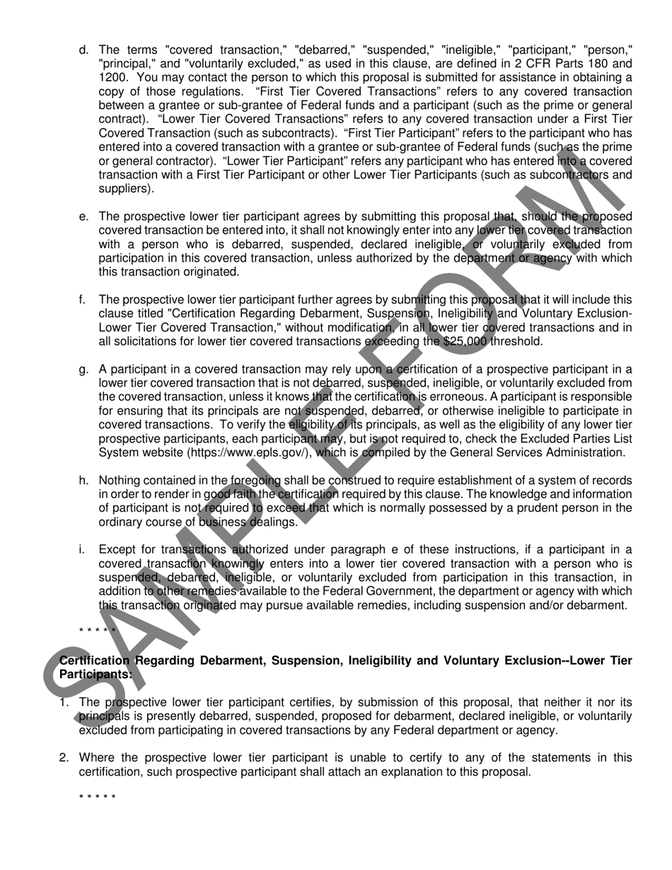 Contract and Bond Form (Federal) - Sample - Nevada, Page 18