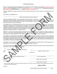 Contract and Bond Form (Federal) - Sample - Nevada, Page 20