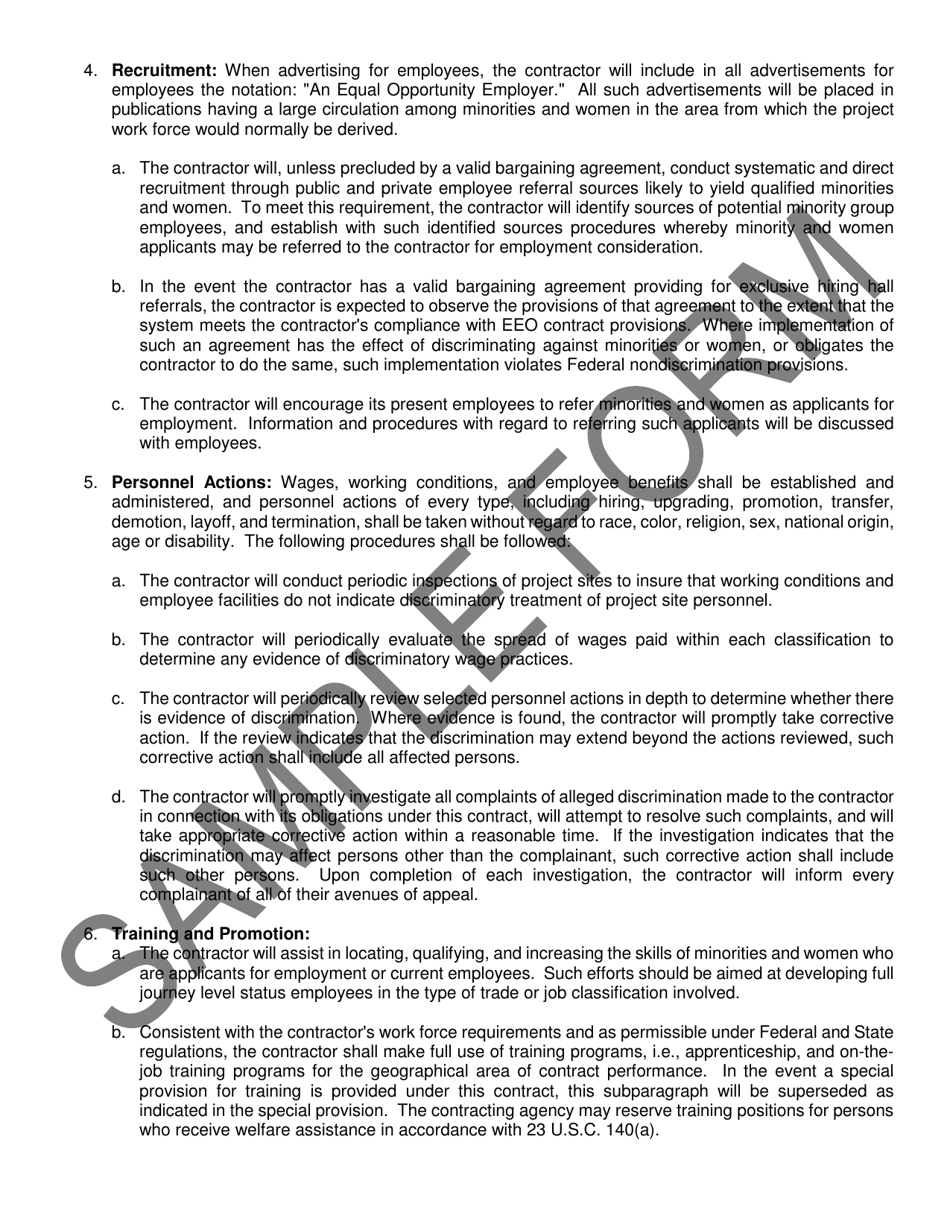 Contract and Bond Form (Federal) - Sample - Nevada, Page 5