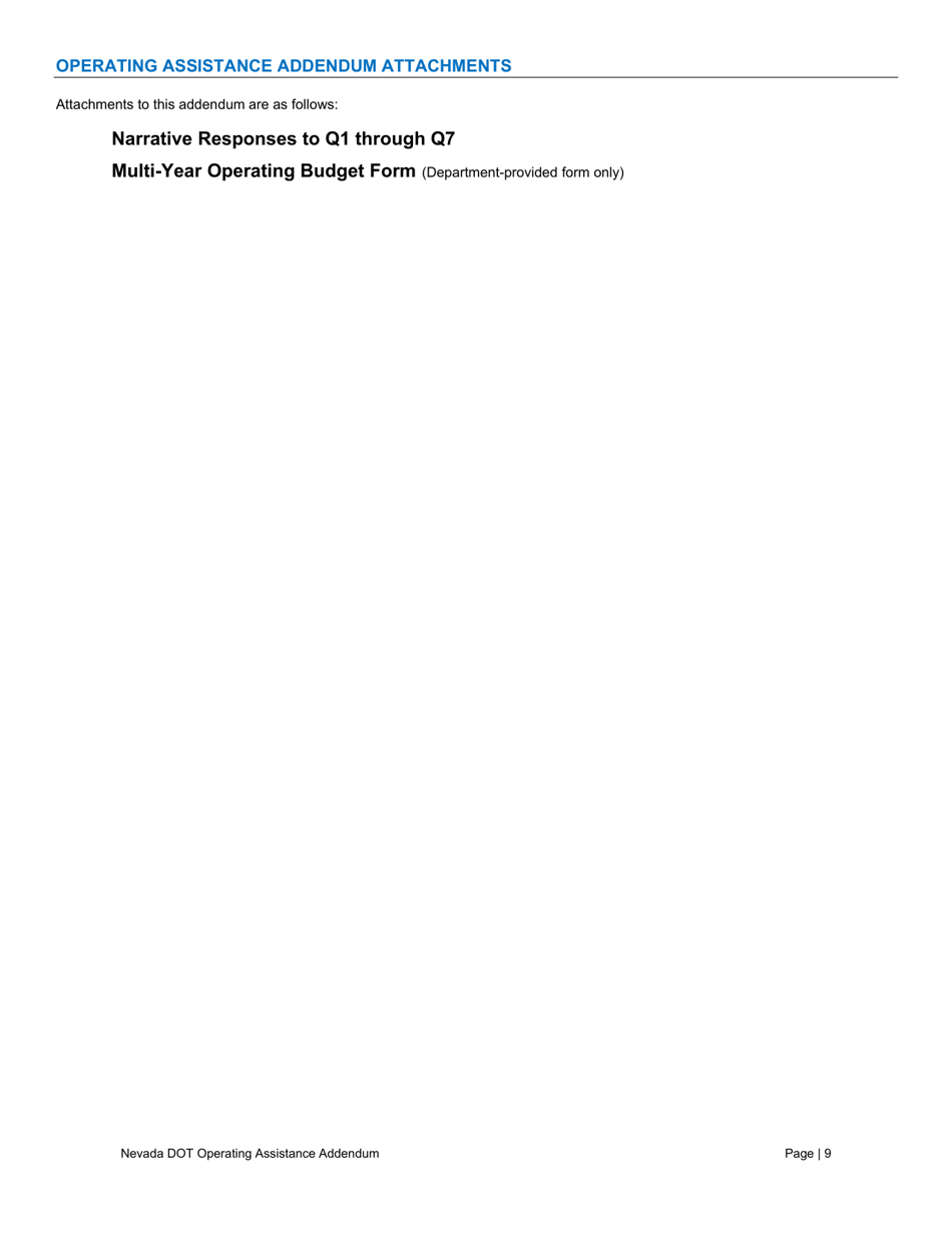 Operating Assistance Addendum - Nevada, Page 10