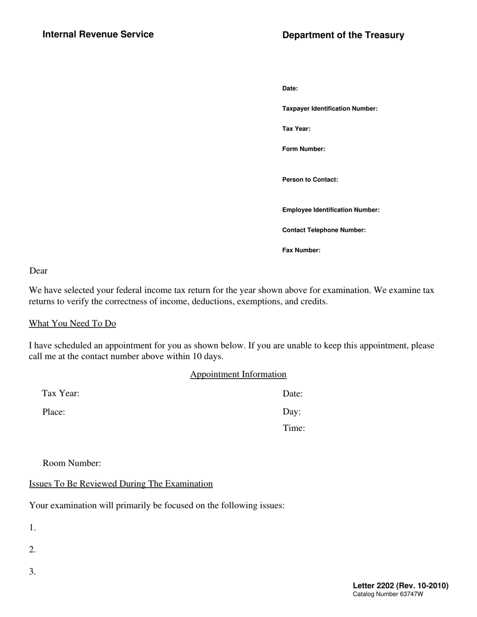 Cover Letter To Irs Template