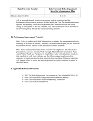 Security Management Plan - Duke University Police Department, Page 9