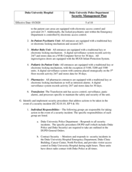 Security Management Plan - Duke University Police Department, Page 5
