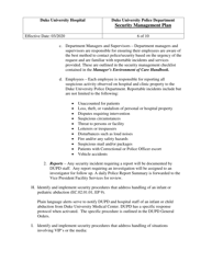 Security Management Plan - Duke University Police Department, Page 6