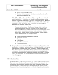 Security Management Plan - Duke University Police Department, Page 8