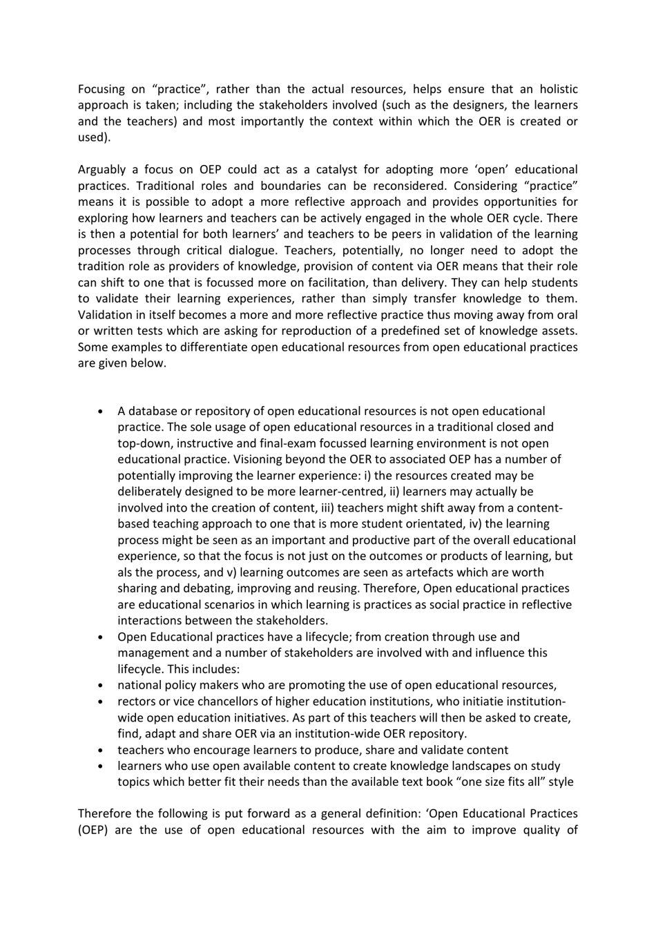 Open Educational Practices: Unleashing the Power of Oer - Ulf-Daniel Ehlers, Grainne C. Conole, University of Augsburg, Germany Open University Uk, Page 3