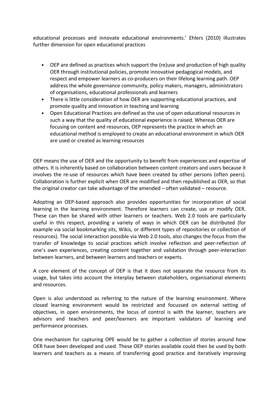 Open Educational Practices: Unleashing the Power of Oer - Ulf-Daniel Ehlers, Grainne C. Conole, University of Augsburg, Germany Open University Uk, Page 4