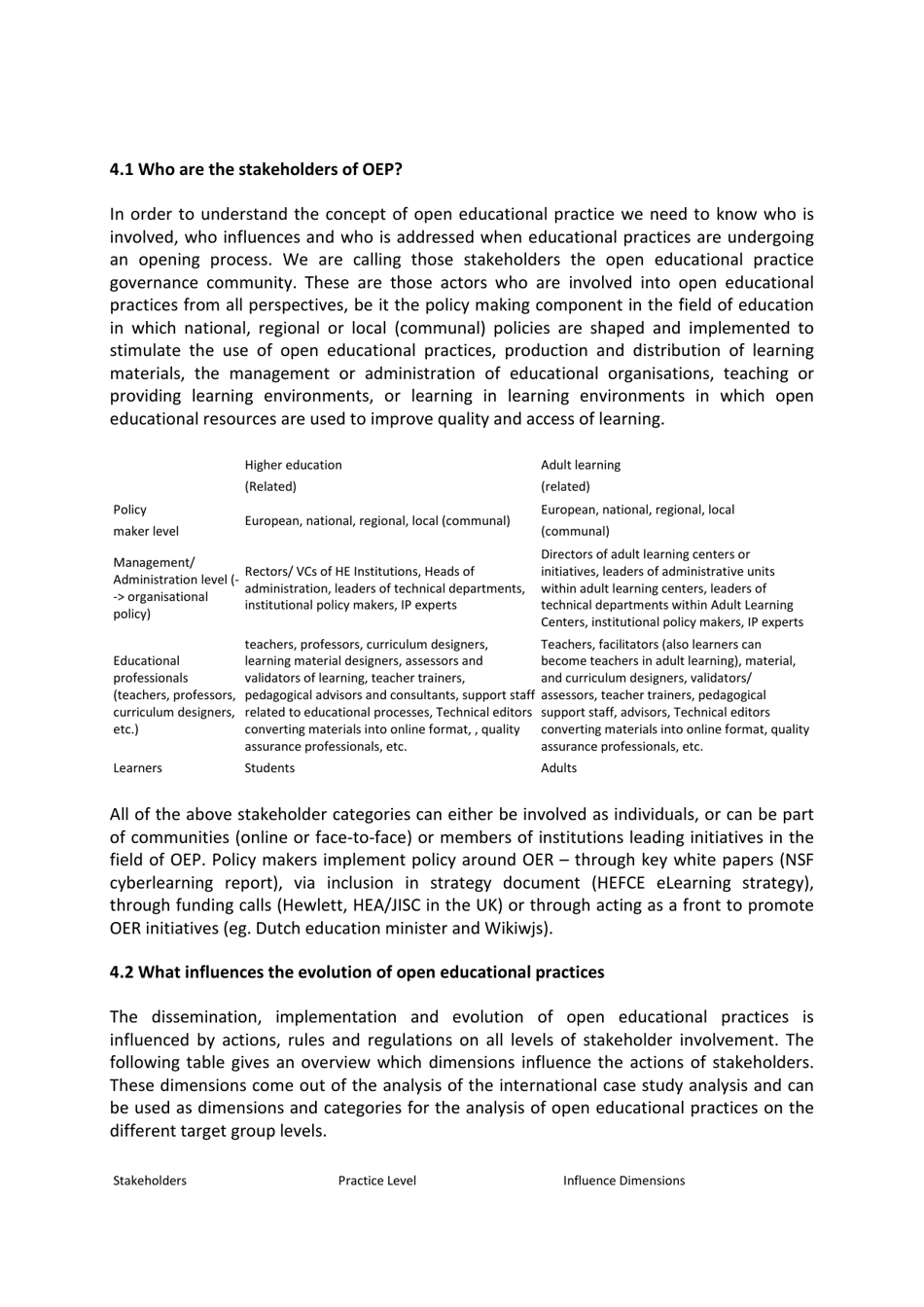 Open Educational Practices: Unleashing the Power of Oer - Ulf-Daniel Ehlers, Grainne C. Conole, University of Augsburg, Germany Open University Uk, Page 8