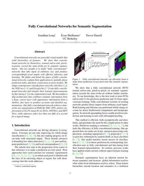 Fully Convolutional Networks for Semantic Segmentation - Jonathan Long, Evan Shelhamer, Trevor Darrell