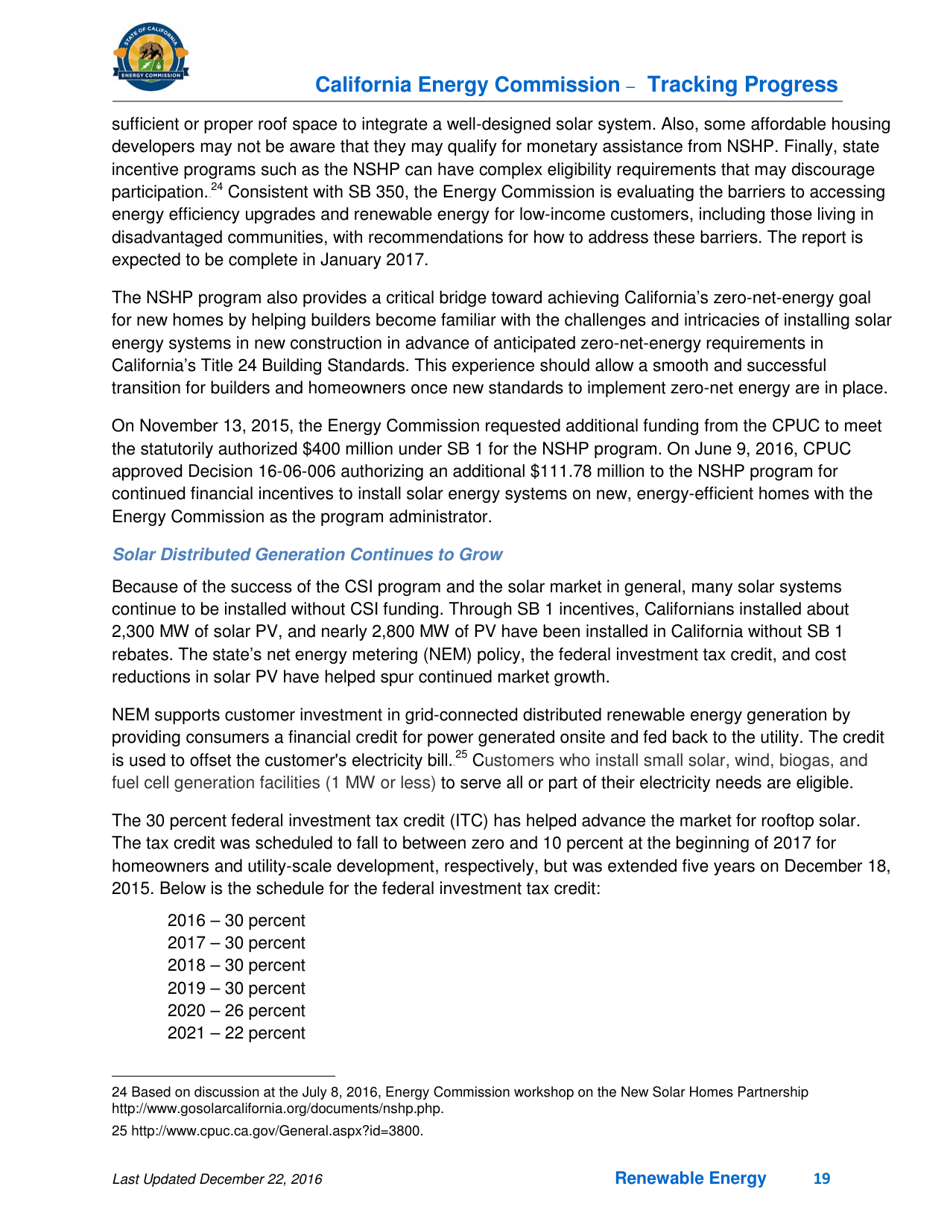 Tracking Progress - Renewable Energy - California, Page 19