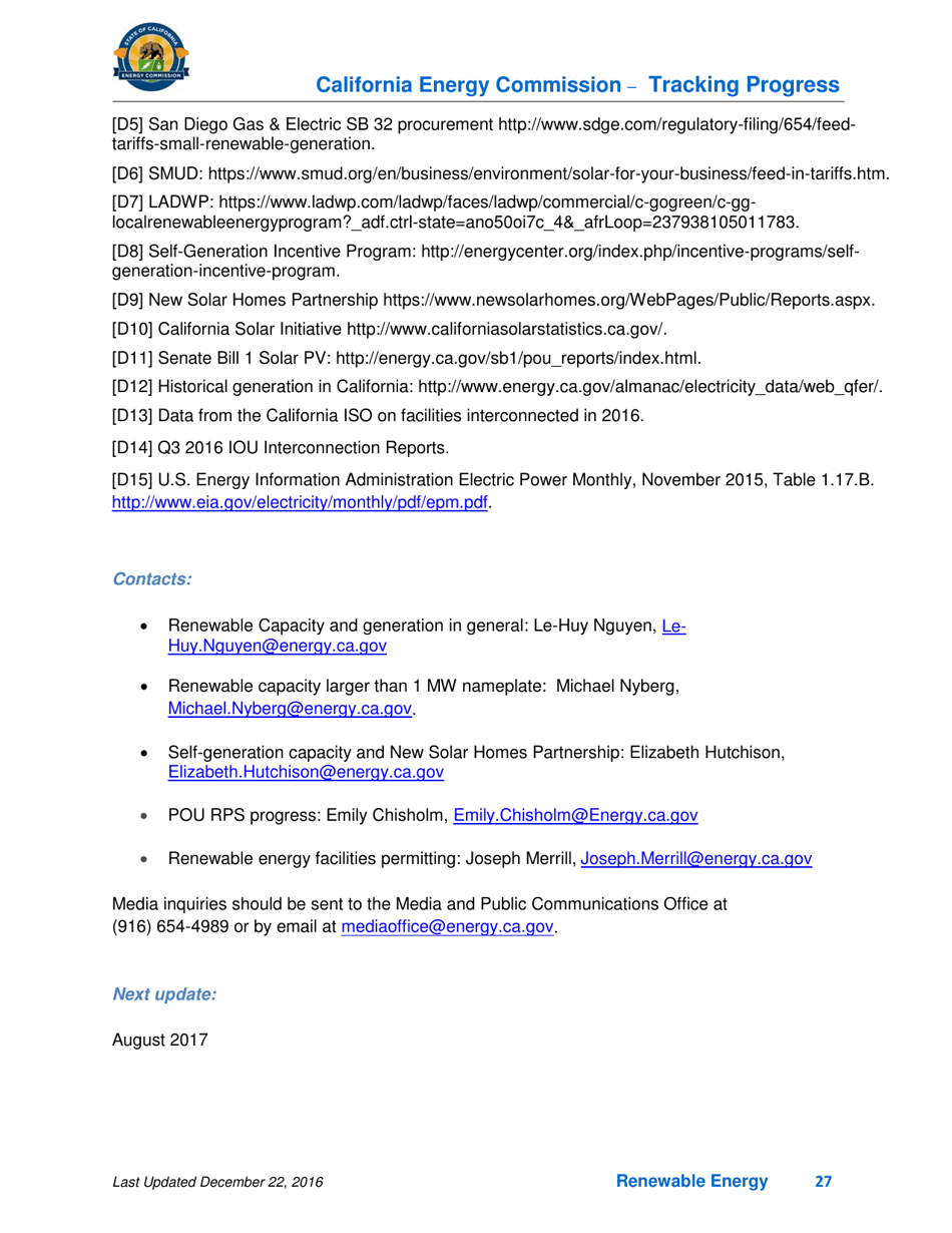 Tracking Progress - Renewable Energy - California, Page 27