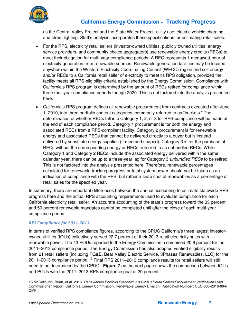 Tracking Progress - Renewable Energy - California, Page 7