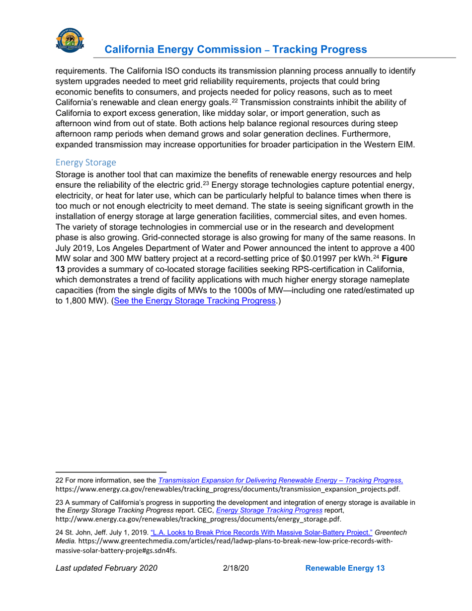 Tracking Progress - Renewable Energy - California, Page 13