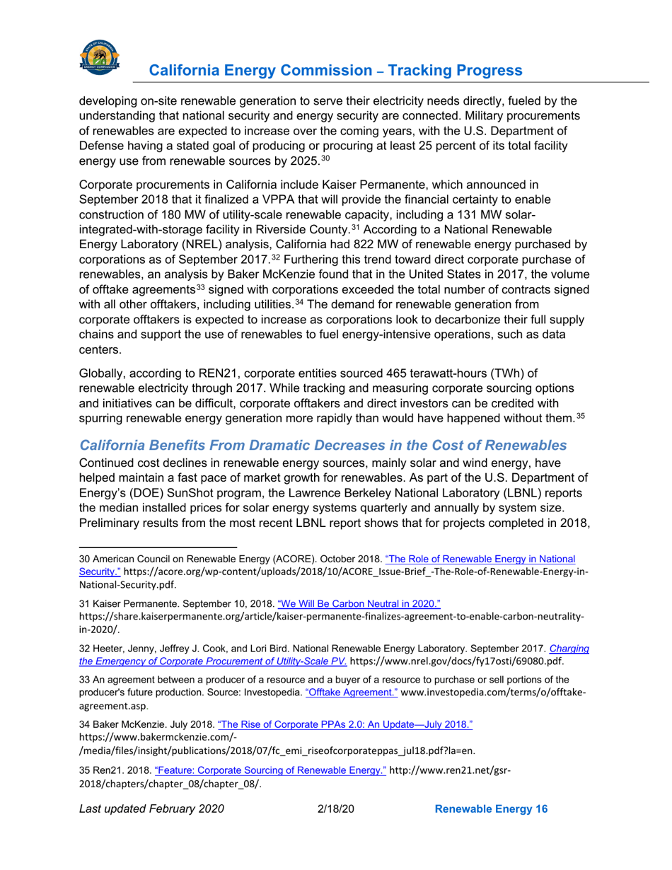 Tracking Progress - Renewable Energy - California, Page 16