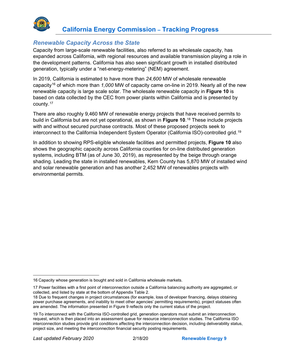 Tracking Progress - Renewable Energy - California, Page 9