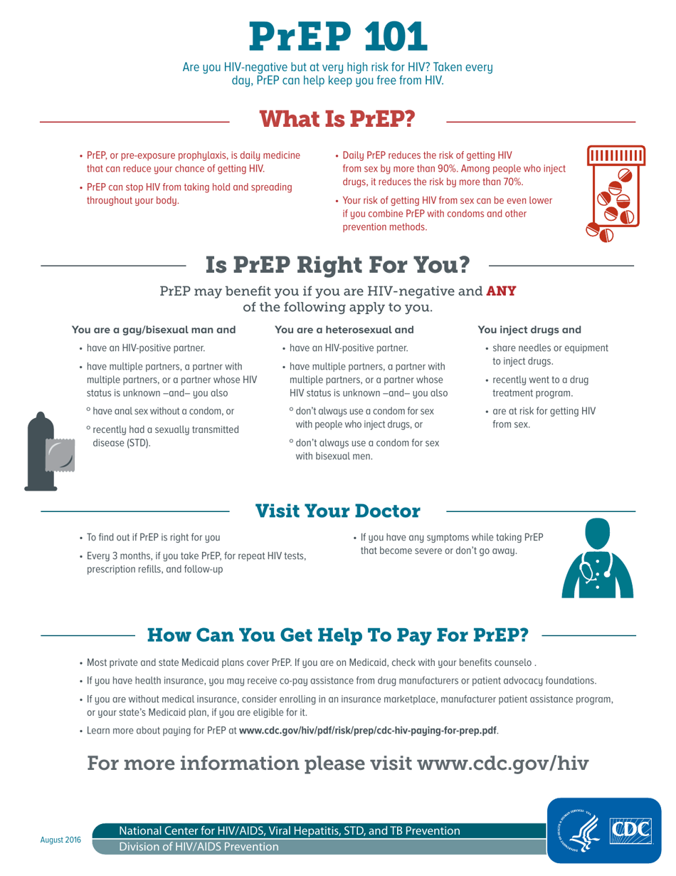 Prep 101 Consumer Info Sheet, Page 1