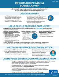 Prep 101 Consumer Info Sheet (English/Spanish), Page 2