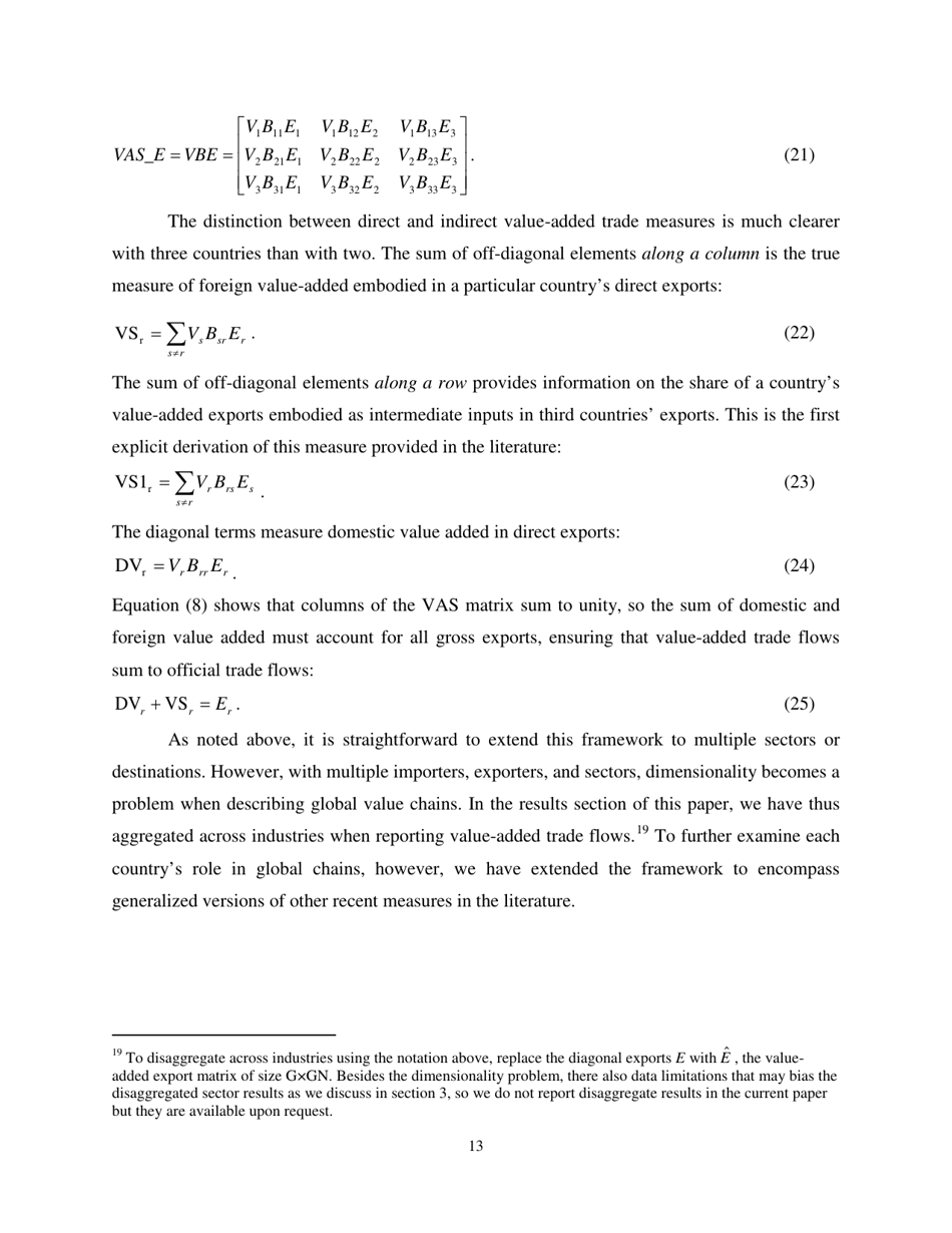 Give Credit Where Credit Is Due: Tracing Value Added in Global Production Chains - National Bureau of Economic Research, Page 14