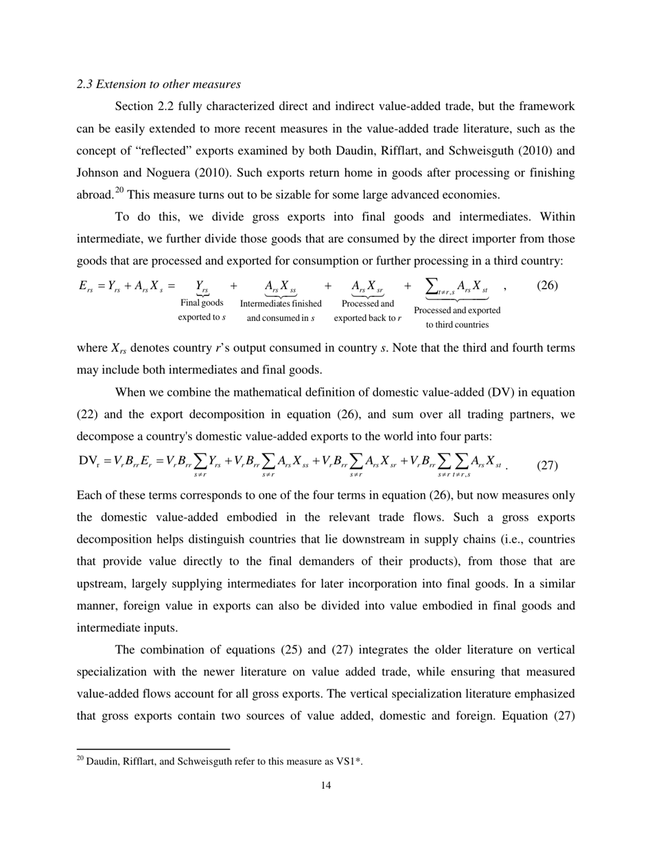 Give Credit Where Credit Is Due: Tracing Value Added in Global Production Chains - National Bureau of Economic Research, Page 15