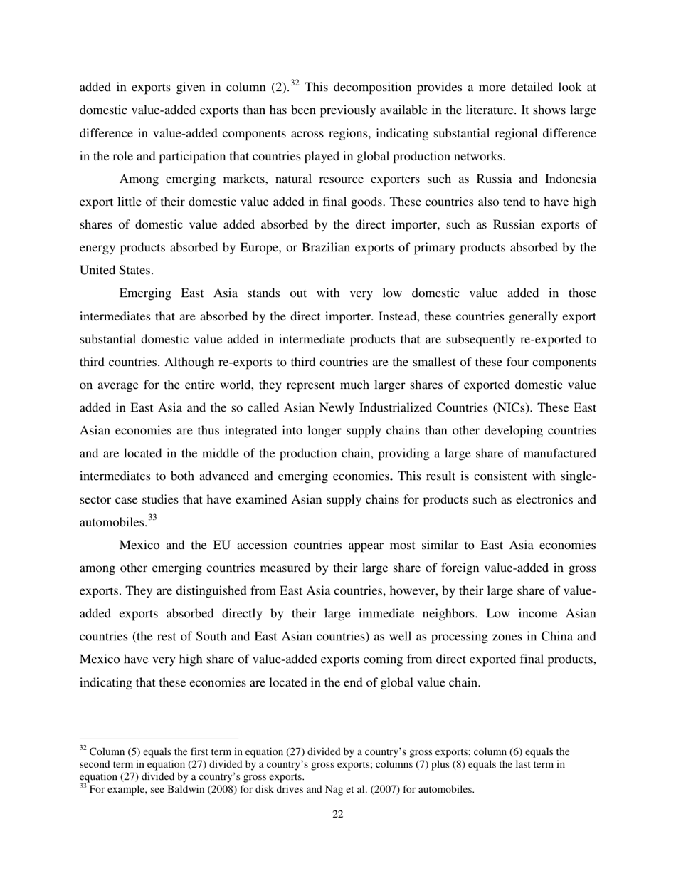 Give Credit Where Credit Is Due: Tracing Value Added in Global Production Chains - National Bureau of Economic Research, Page 23