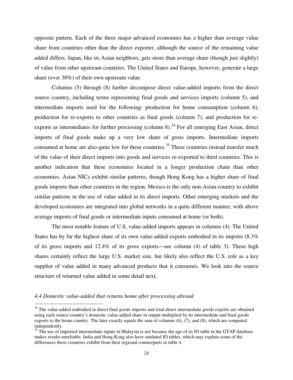 Give Credit Where Credit Is Due: Tracing Value Added in Global Production Chains - National Bureau of Economic Research, Page 25