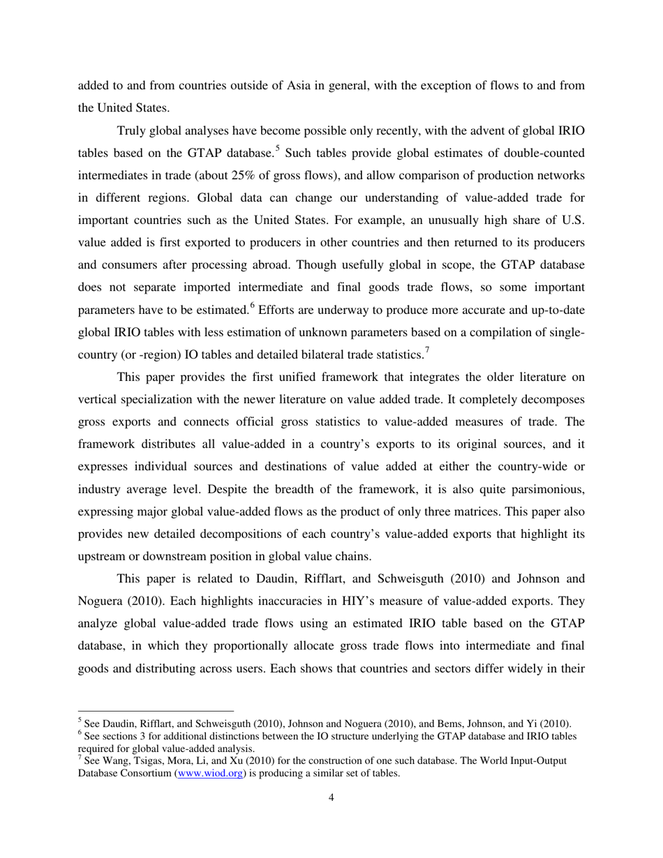 Give Credit Where Credit Is Due: Tracing Value Added in Global Production Chains - National Bureau of Economic Research, Page 5