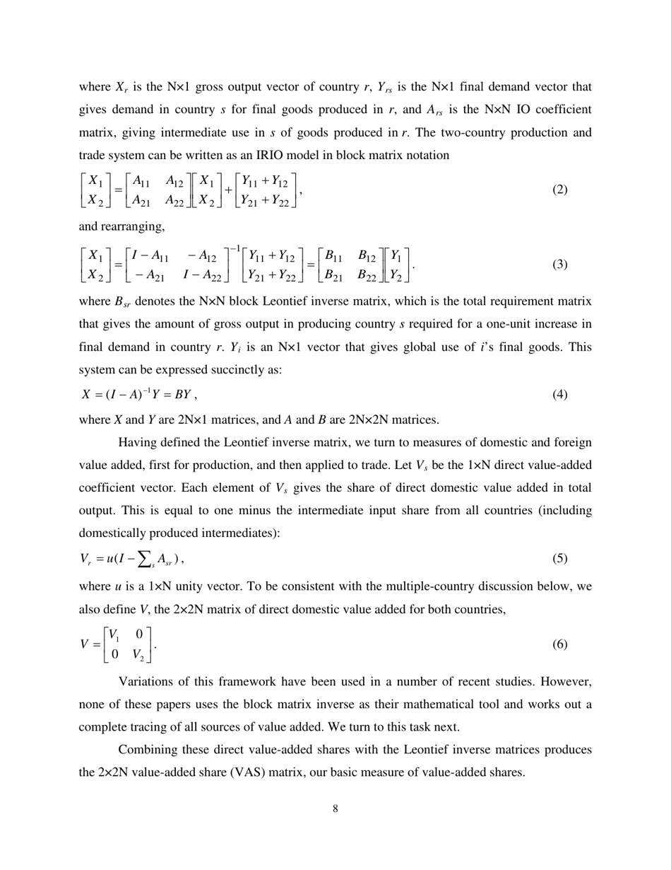 Give Credit Where Credit Is Due: Tracing Value Added in Global Production Chains - National Bureau of Economic Research, Page 9