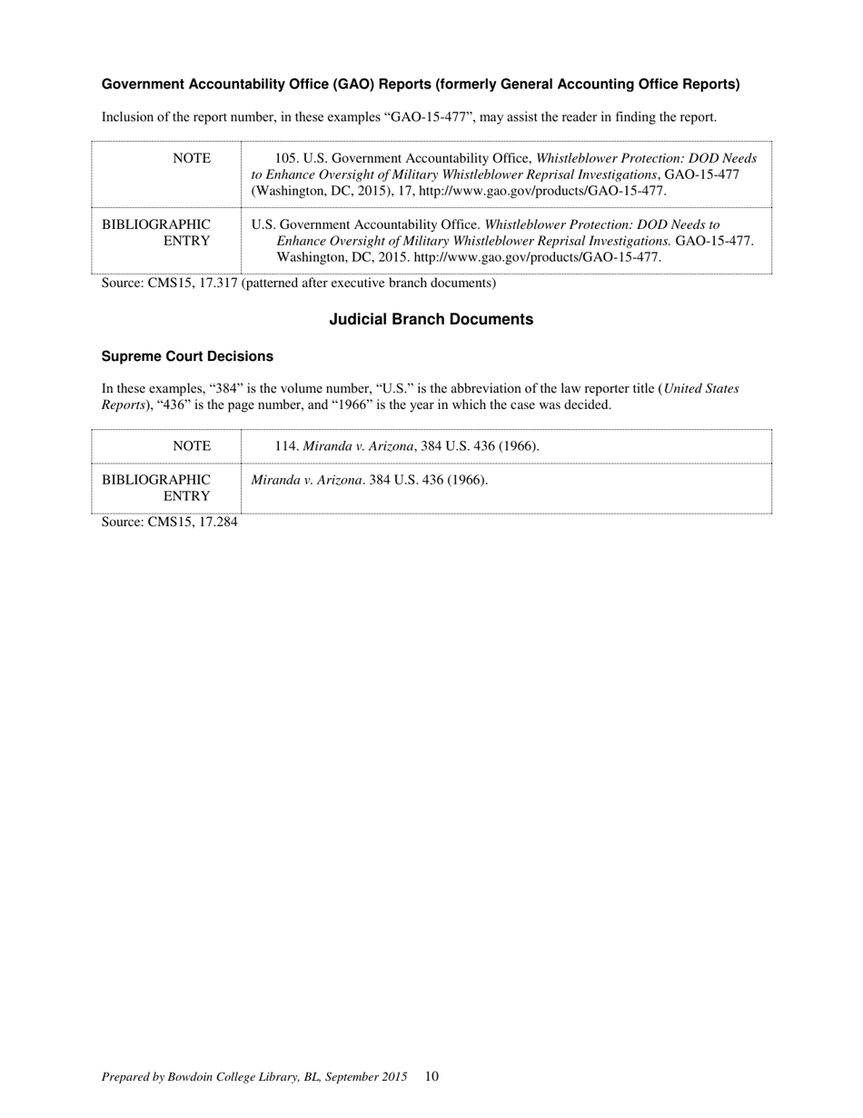 Chicago-Style Citation Quick Guide for Government Documents - Bowdoin College Library, Page 10