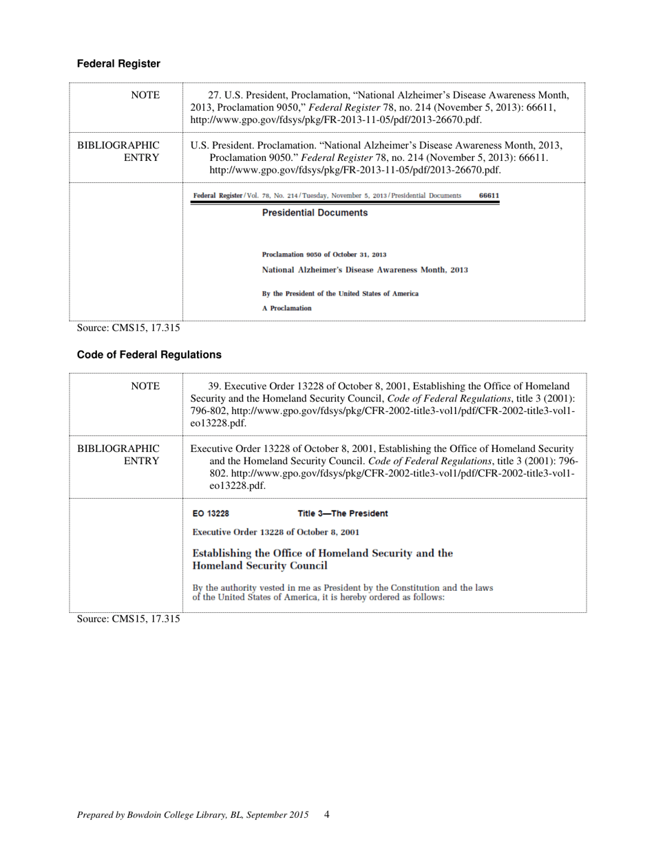 Chicago-Style Citation Quick Guide for Government Documents - Bowdoin College Library, Page 4