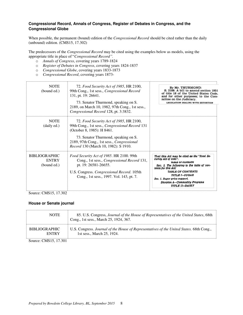 Chicago-Style Citation Quick Guide for Government Documents - Bowdoin College Library, Page 8