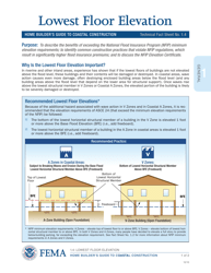 Document preview: Home Builder's Guide to Coastal Construction: Lowest Floor Elevation