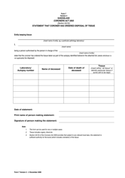 coroner ordered queensland disposal form