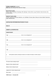 Form 8 Autopsy Report - Queensland, Australia, Page 2