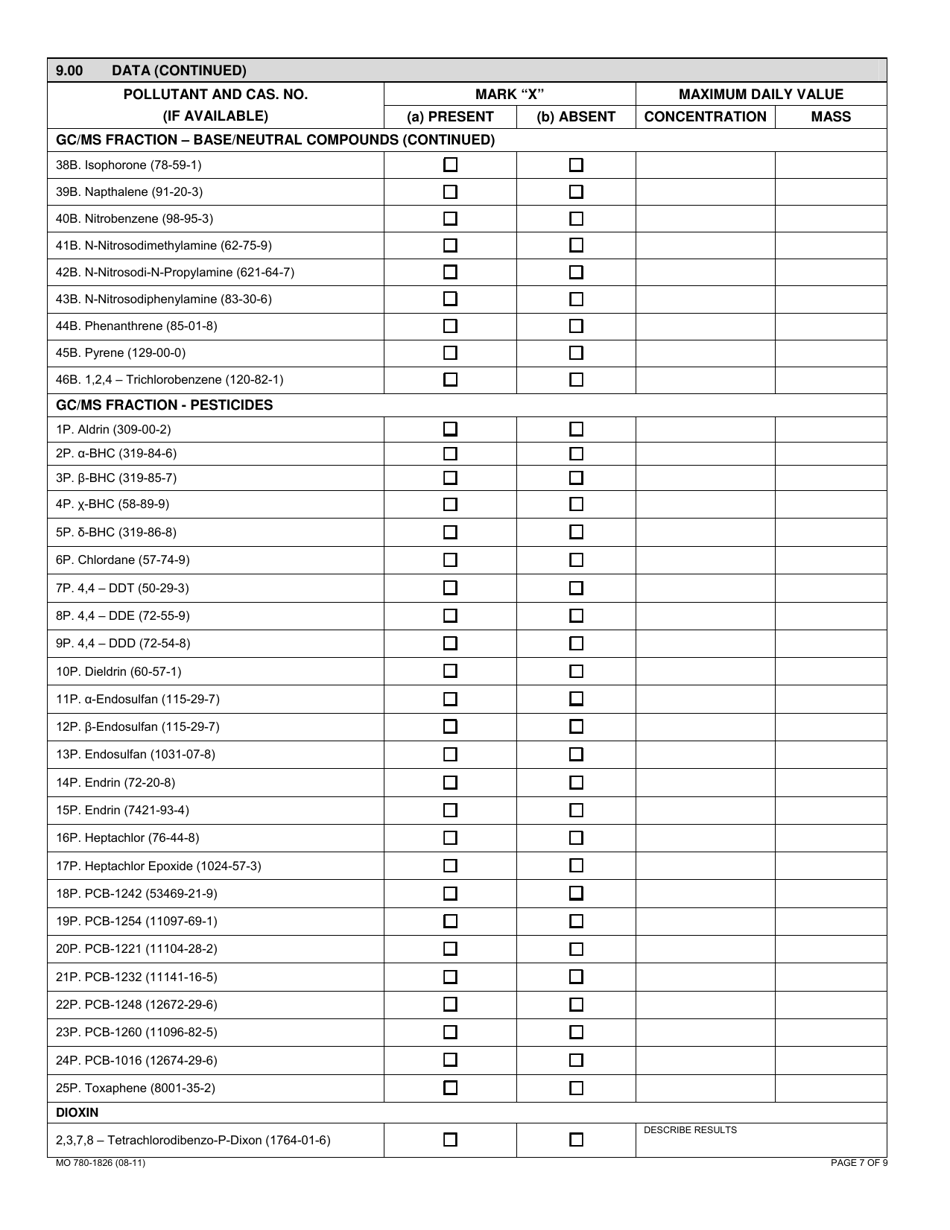 Form UIC (MO780-1826) Application for Class V Permit - Missouri, Page 7